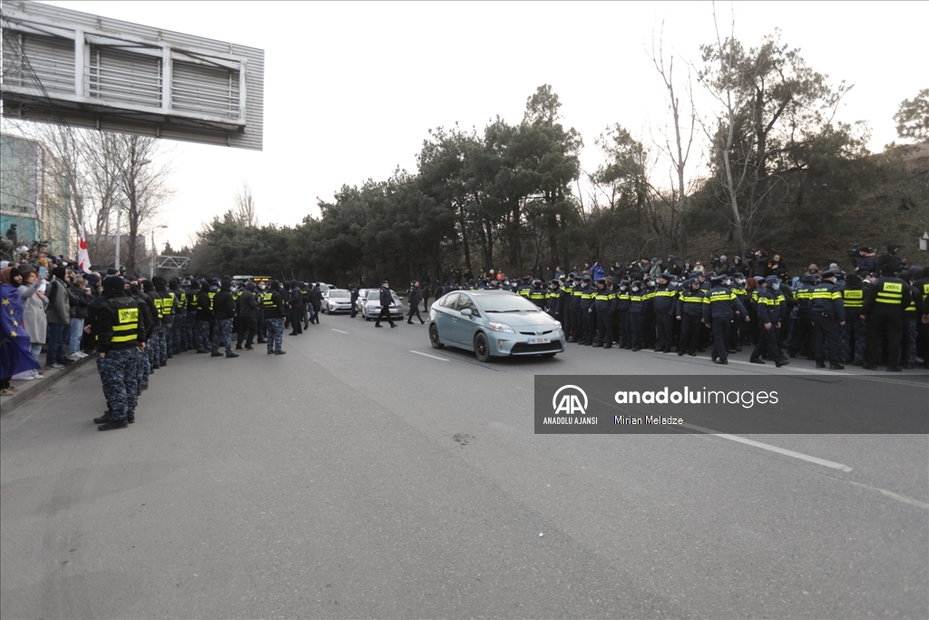 Gürcistan'daki AB yanlısı gösterilerde bazı protestocular gözaltına alındı