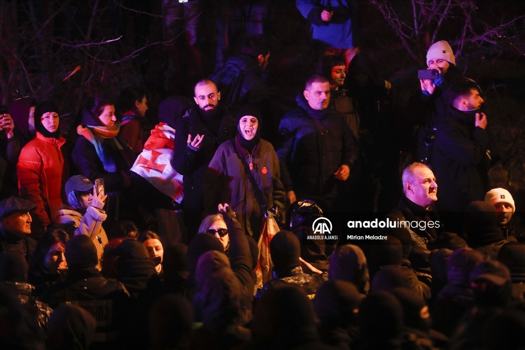 Gürcistan'daki AB yanlısı gösterilerde bazı protestocular gözaltına alındı