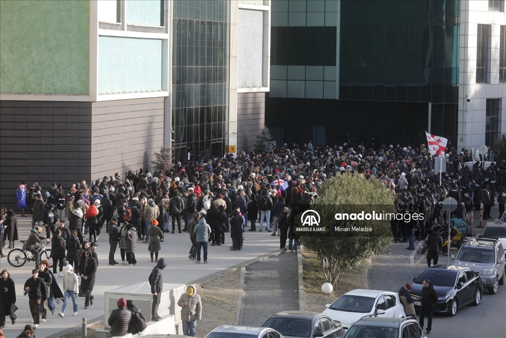 Gürcistan'daki AB yanlısı gösterilerde bazı protestocular gözaltına alındı