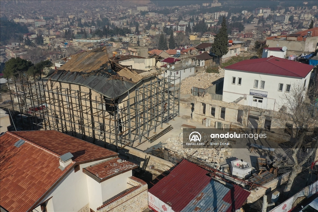 Depremde zarar gören Kahramanmaraş'taki tescilli kültür varlıklarının restorasyonları sürüyor