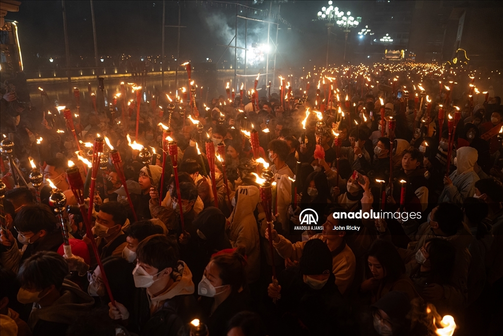 Çin'de Xinghui Festivali olarak da bilinen 'Meşale Festivali' kutlandı