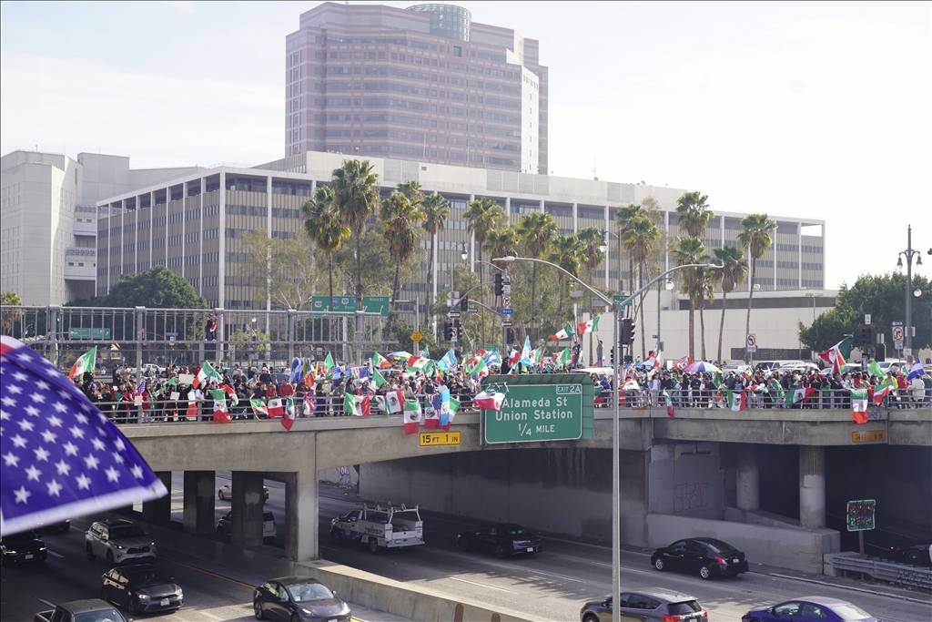 "A Day Without Immigrants" march in Los Angeles