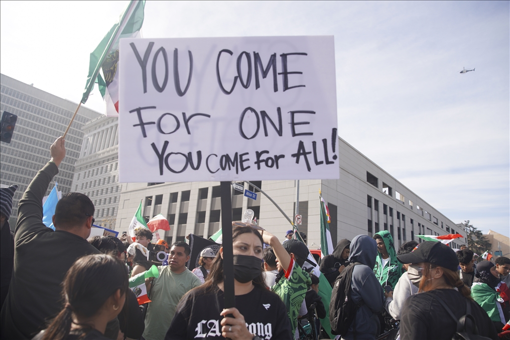 "A Day Without Immigrants" march in Los Angeles