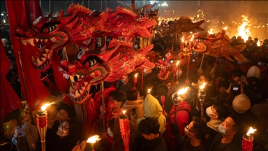 Çin'de Xinghui Festivali olarak da bilinen 'Meşale Festivali' kutlandı