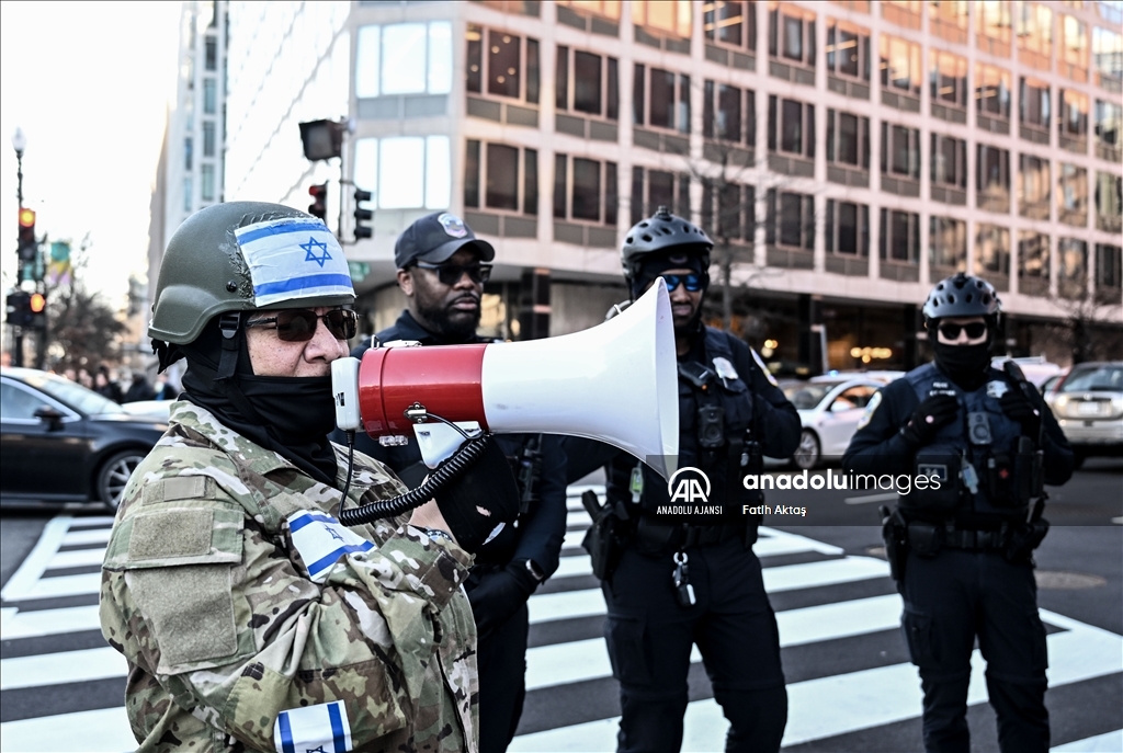 Washington'da İsrail Başbakanı Netanyahu’nun ziyareti protesto edildi
