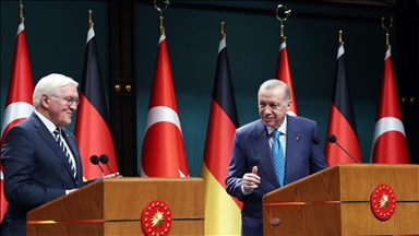 Cumhurbaşkanı Erdoğan ile Almanya Cumhurbaşkanı Steinmeier, ortak basın toplantısı düzenledi