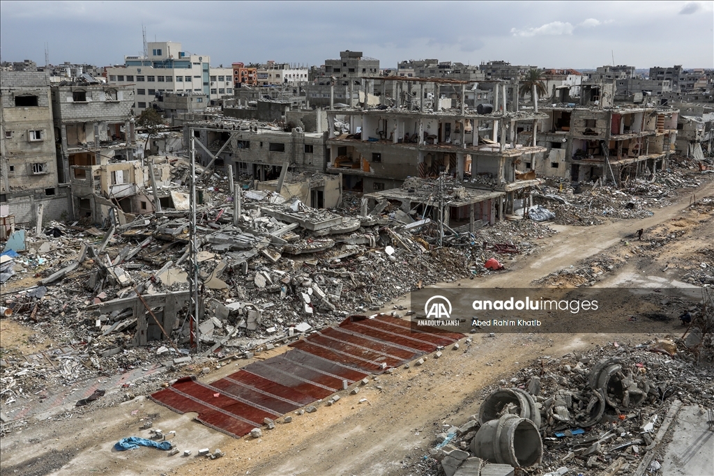 İsrail, ateşkesin ardından çekildiği Refah'taki Şabura Kampı'nda geride büyük yıkım bıraktı