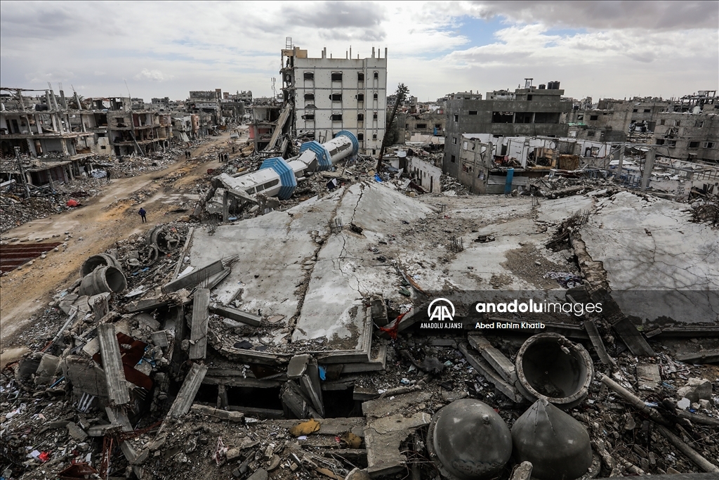 İsrail, ateşkesin ardından çekildiği Refah'taki Şabura Kampı'nda geride büyük yıkım bıraktı