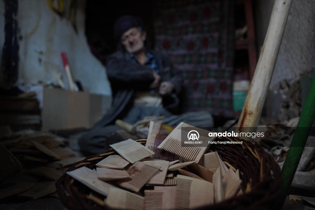 Мухамеди 47 години ја одржува традицијата произведувајќи дрвени чешли во Иран