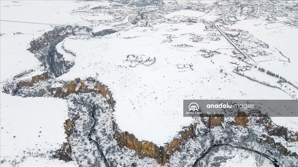 Ihlara Vadisi beyaza büründü