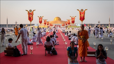 Makha Bucha at Wat Dhammakaya in the north of Bangkok