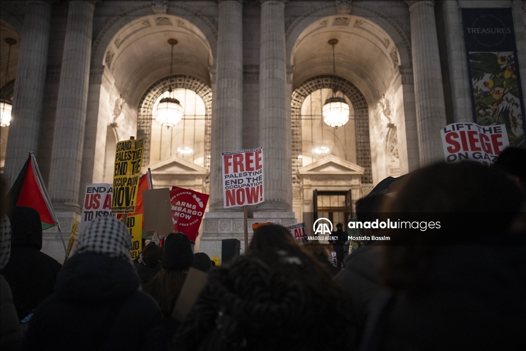 Pro-Palestinian demonstrators rally against Trump’s Gaza plan in New York
