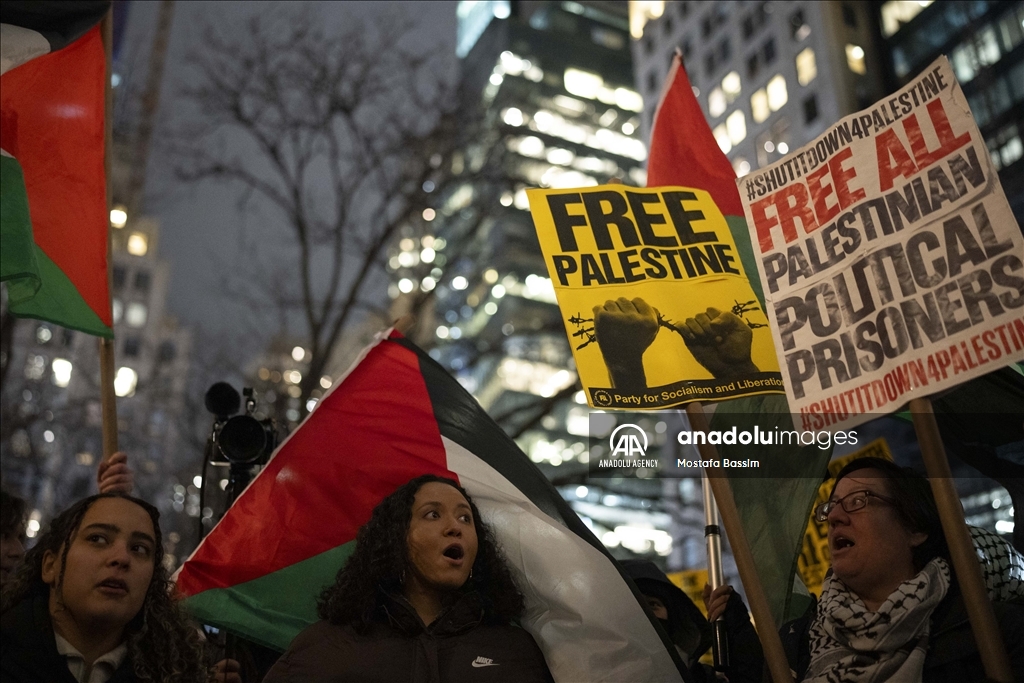 Pro-Palestinian demonstrators rally against Trump’s Gaza plan in New York
