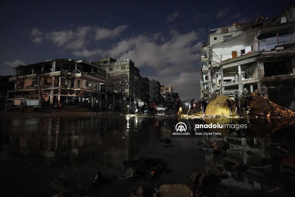 Ateşkesin ardından Gazze'de soğuk hava koşulları Filistinlileri olumsuz etkiliyor