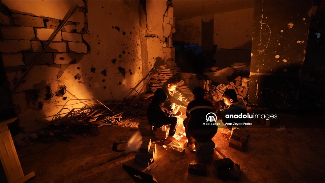 Ateşkesin ardından Gazze'de soğuk hava koşulları Filistinlileri olumsuz etkiliyor