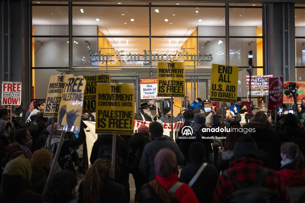 Pro-Palestinian demonstrators rally against Trump’s Gaza plan in New York