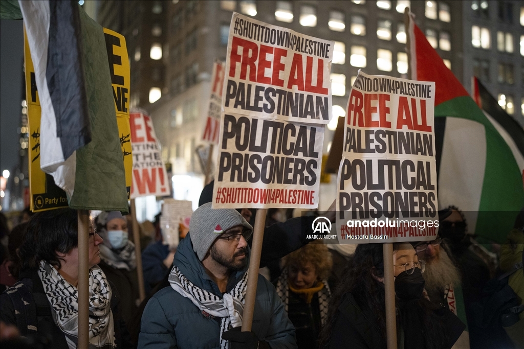 Pro-Palestinian demonstrators rally against Trump’s Gaza plan in New York