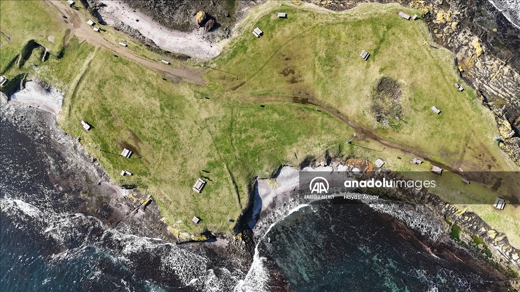 An aerial views of Cape Yason in Turkiye