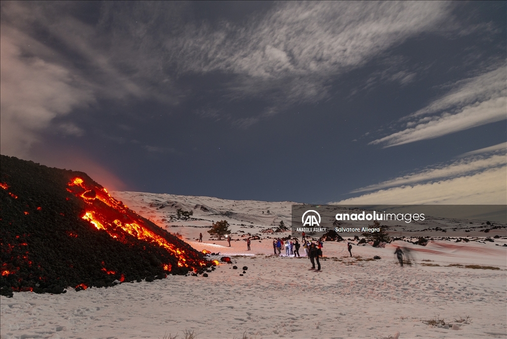 Volcanic activity continues at Mount Etna, Italy