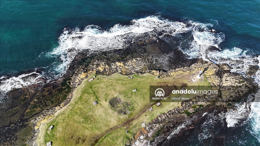 An aerial views of Cape Yason in Turkiye