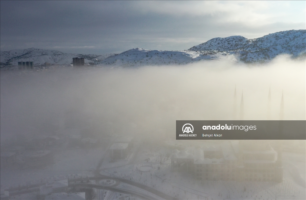 Foggy weather in Nevsehir