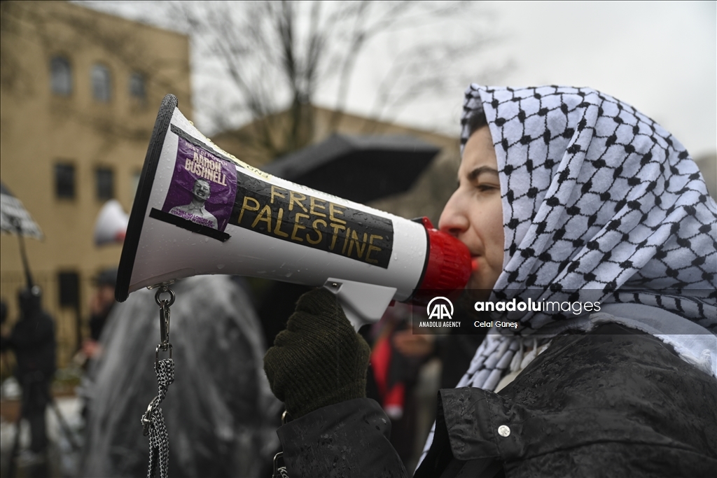 Пропалестинские активисты устроили акцию протеста в США