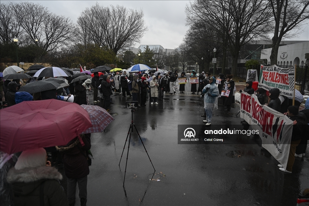 Пропалестинские активисты устроили акцию протеста в США