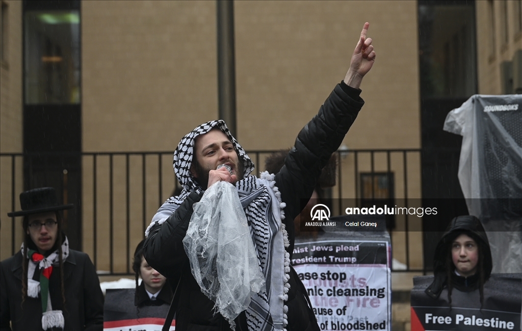 Washington DC'deki Filistin destekçileri, ABD'nin İsrail'in Gazze'deki eylemlerine verdiği desteği protesto etti