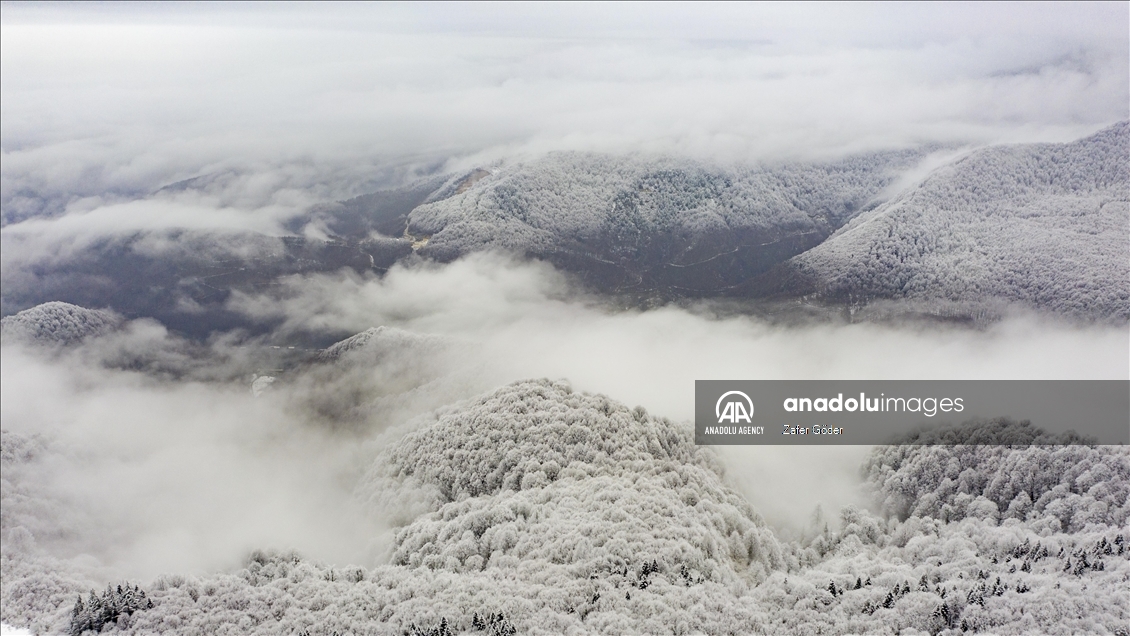 Snowy weather in Turkiye’s Mount Bolu