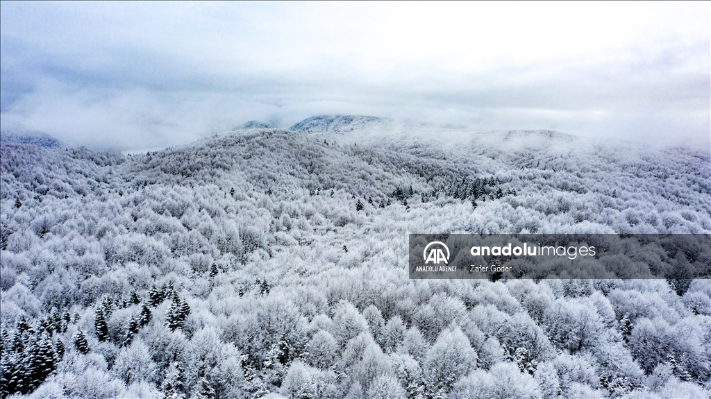 Snowy weather in Turkiye’s Mount Bolu