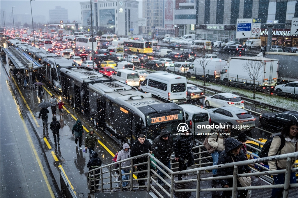 İstanbul'da kar yağışı
