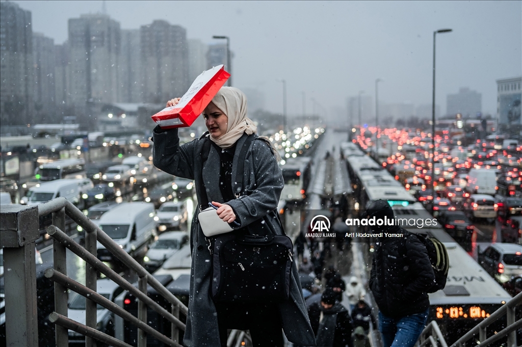 İstanbul'da kar yağışı