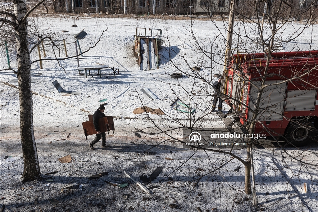 Rus saldırısı Ukrayna'nın Kostiantynivka kentinde hasara neden oldu
