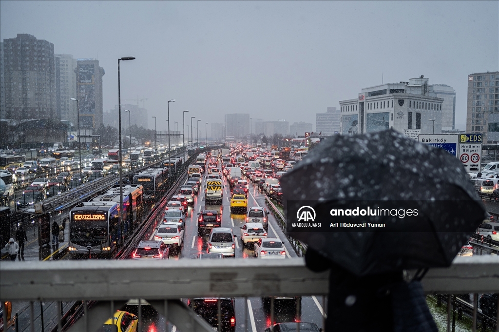 İstanbul'da kar yağışı