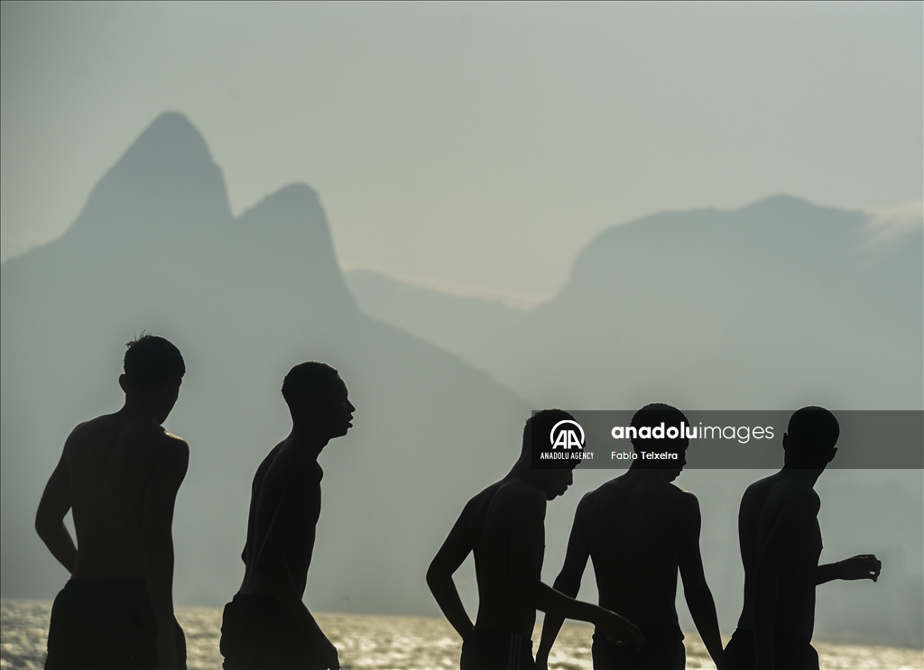 Brazil's Ipanema beach on the hottest day of the summer