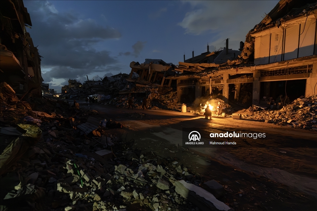 Ateşkesin ardından Gazze'de soğuk hava koşulları Filistinlileri olumsuz etkiliyor