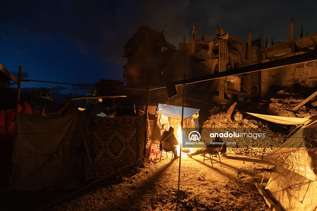 Ateşkesin ardından Gazze'de soğuk hava koşulları Filistinlileri olumsuz etkiliyor