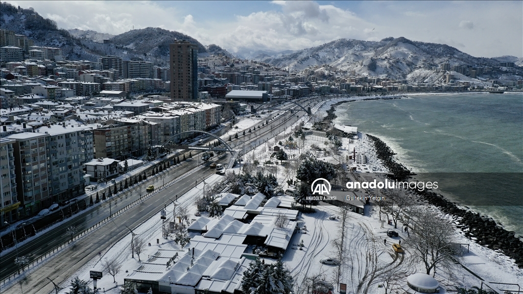 Giresun'da kar yağışı
