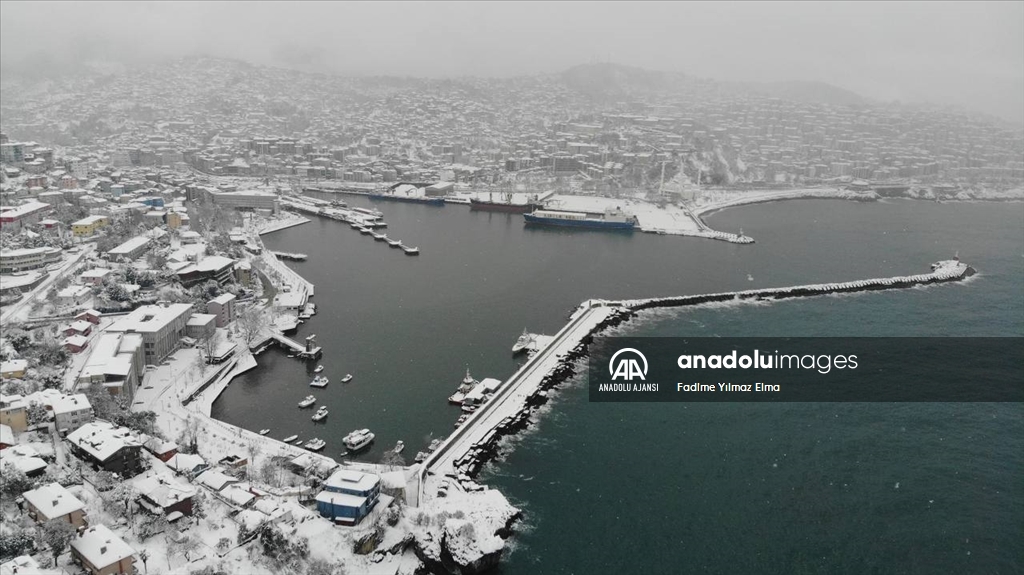 Zonguldak'ta kar yağışı