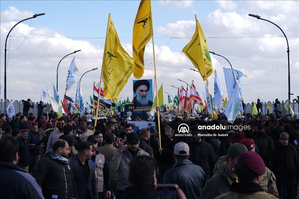 Irak'ta eski Hizbullah lideri Hasan Nasrallah için sembolik cenaze töreni düzenlendi