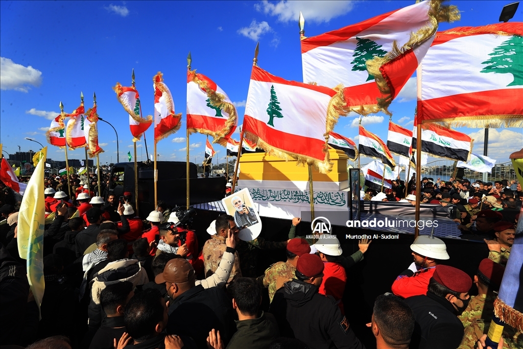 Irak'ta eski Hizbullah lideri Hasan Nasrallah için sembolik cenaze töreni düzenlendi