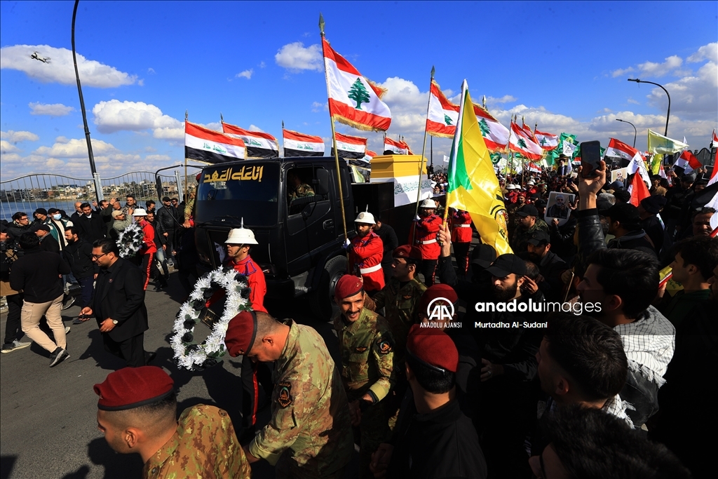 Irak'ta eski Hizbullah lideri Hasan Nasrallah için sembolik cenaze töreni düzenlendi