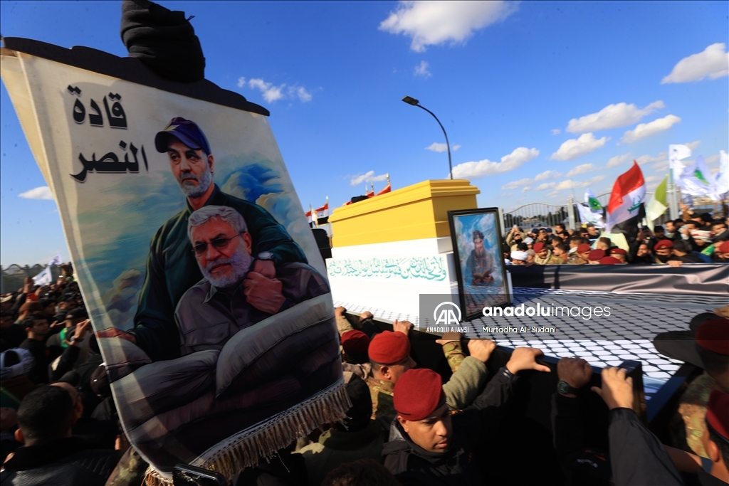 Irak'ta eski Hizbullah lideri Hasan Nasrallah için sembolik cenaze töreni düzenlendi