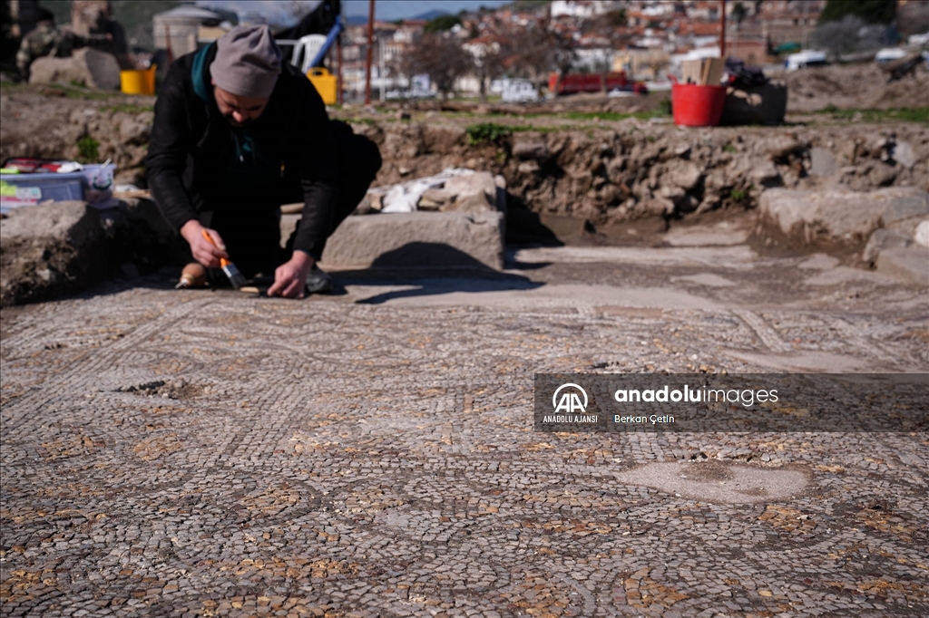 Pergamon'da "Mozaikli Ev" gün yüzüne çıkarılıyor