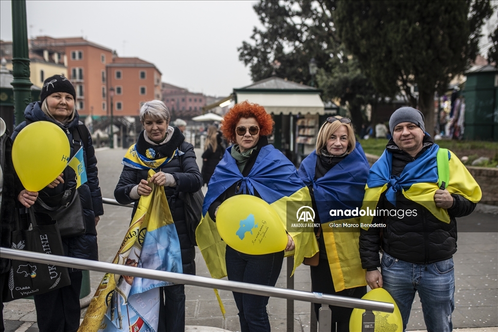 Во время Венецианского карнавала прошла акция в поддержку Украины