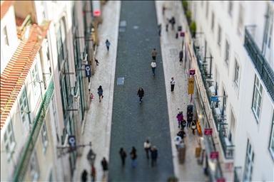 Pogled na Lisabon kroz objektiv tilt-shift kamere