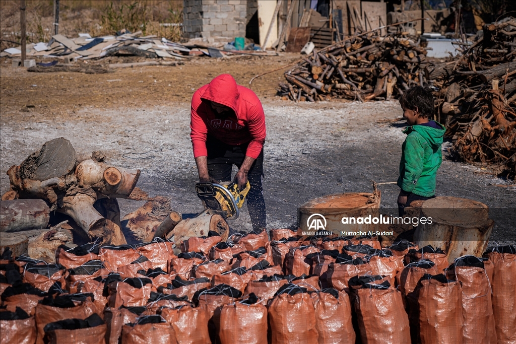 Iraklı yoksul aileler, ekmeğini "mangal kömüründen" çıkarıyor