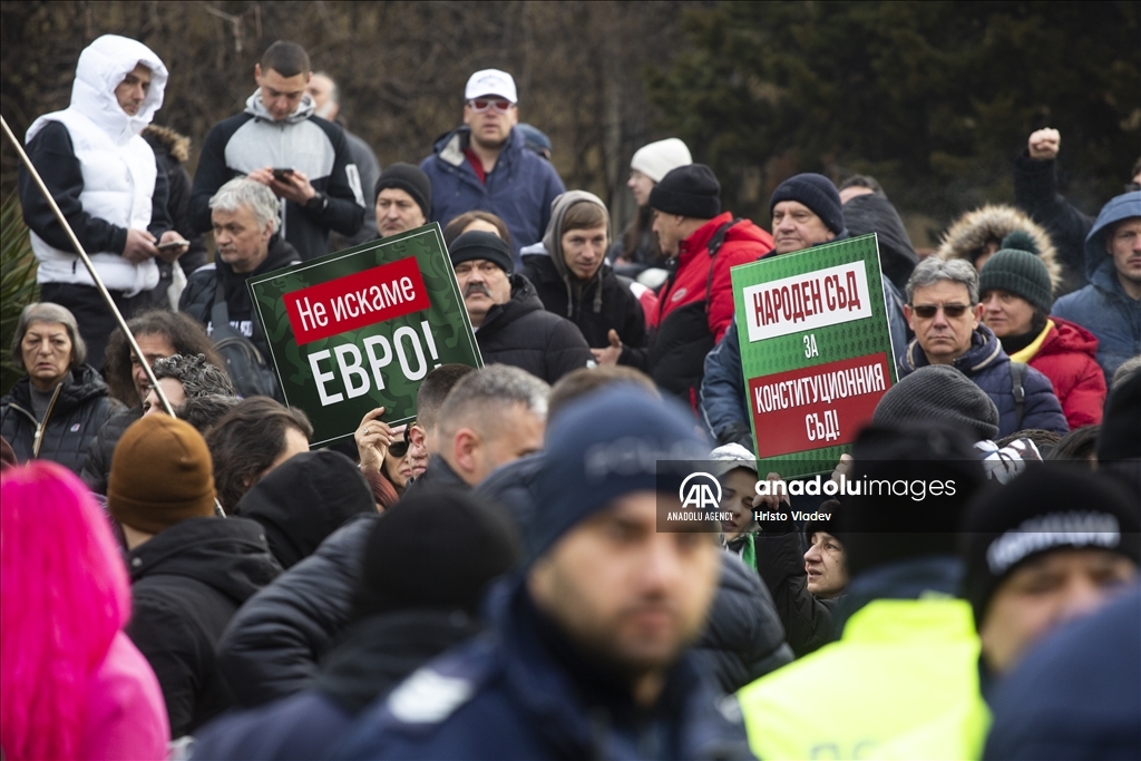 Protest against of the introduction of Euro in Bulgaria