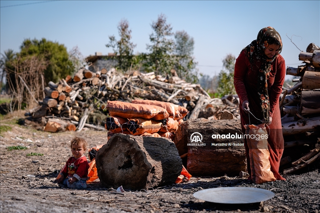 Iraklı yoksul aileler, ekmeğini "mangal kömüründen" çıkarıyor