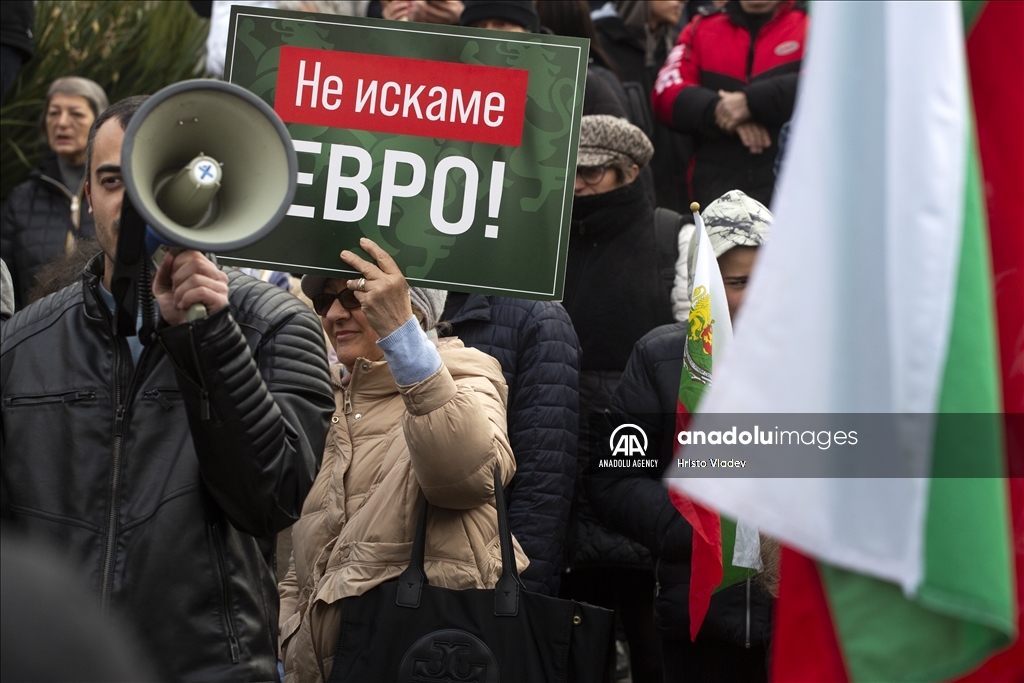 Protest against of the introduction of Euro in Bulgaria